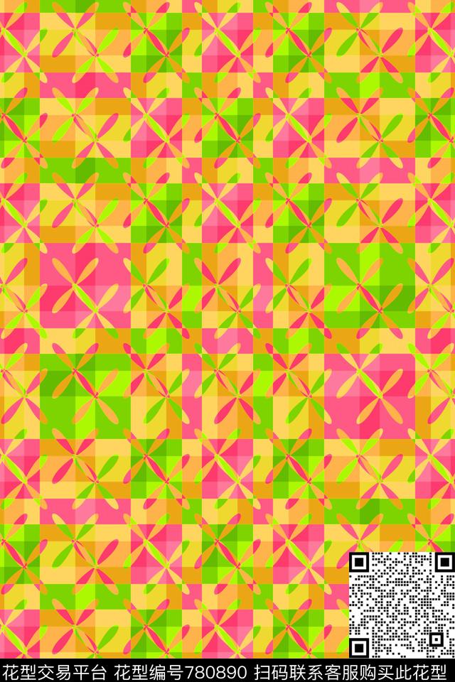 几何格子格子苏格兰格传统印花华亿平台下载（图片编号: 780890） - 瓦栏（Walan）