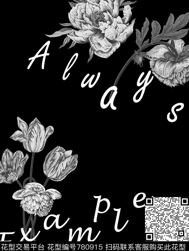 小碎花大花花卉传统印花华亿平台下载（图片编号: 780915） - 瓦栏（Walan）