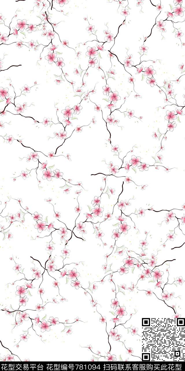 小碎花花卉乱花数码印花华亿平台下载（图片编号: 781094） - 瓦栏（Walan）