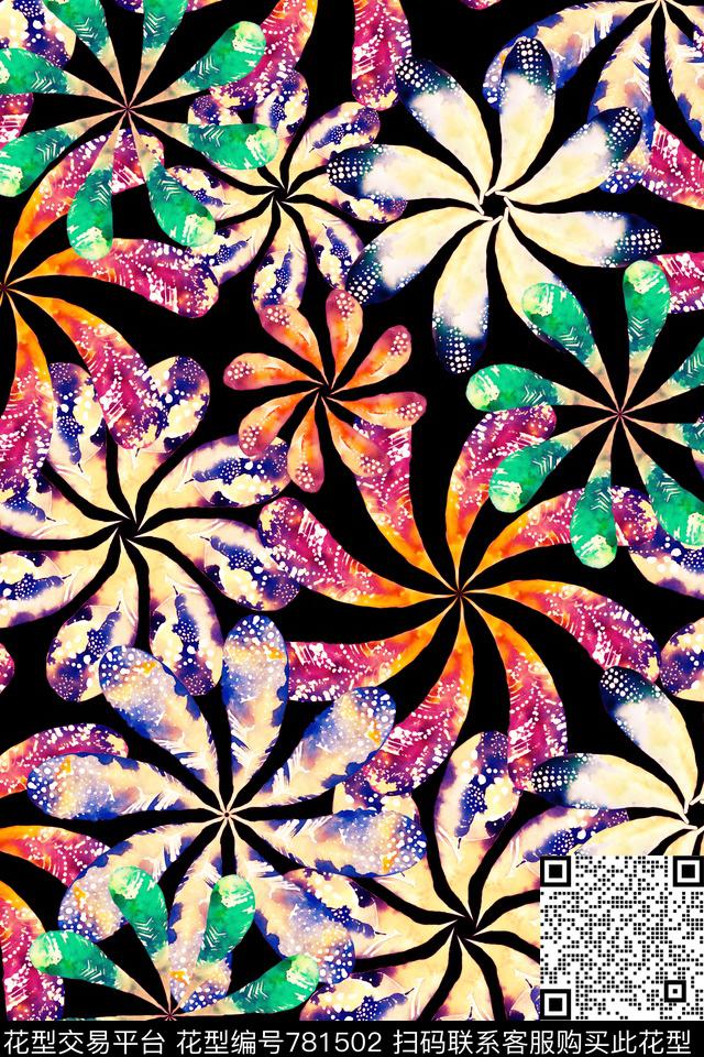 动物纹羽毛满版数码印花华亿平台下载（图片编号: 781502） - 瓦栏（Walan）