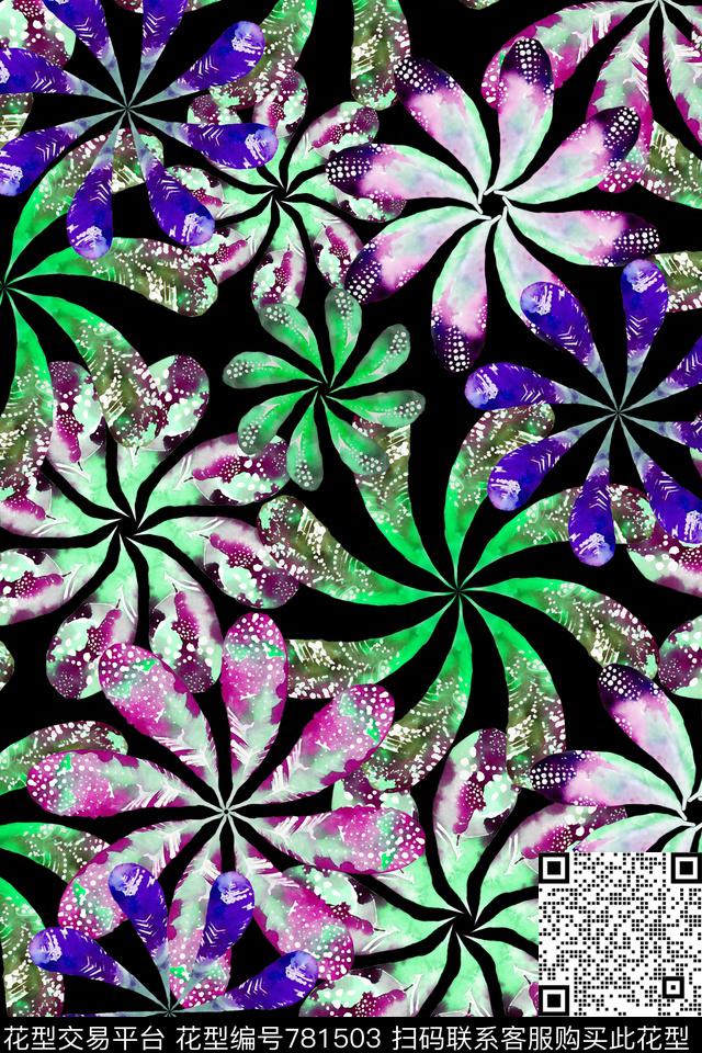 动物纹羽毛满版数码印花华亿平台下载（图片编号: 781503） - 瓦栏（Walan）