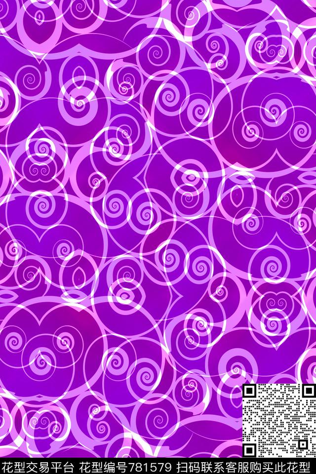 曲线波浪条纹细条纹传统印花华亿平台下载（图片编号: 781579） - 瓦栏（Walan）