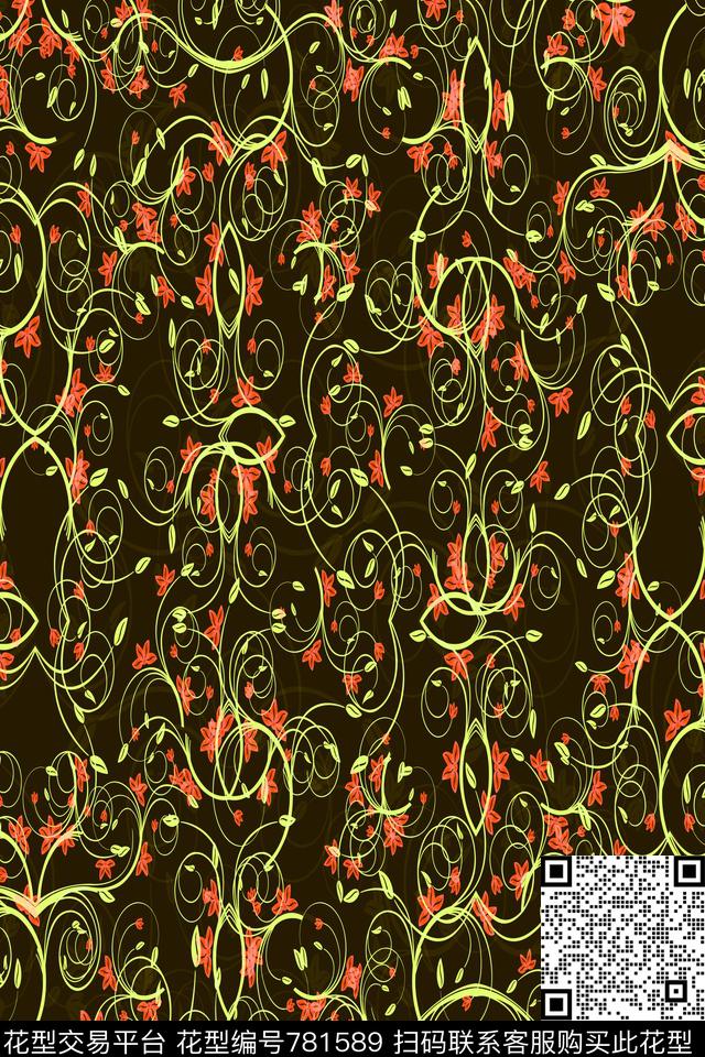 条纹波浪条纹曲线传统印花华亿平台下载（图片编号: 781589） - 瓦栏（Walan）