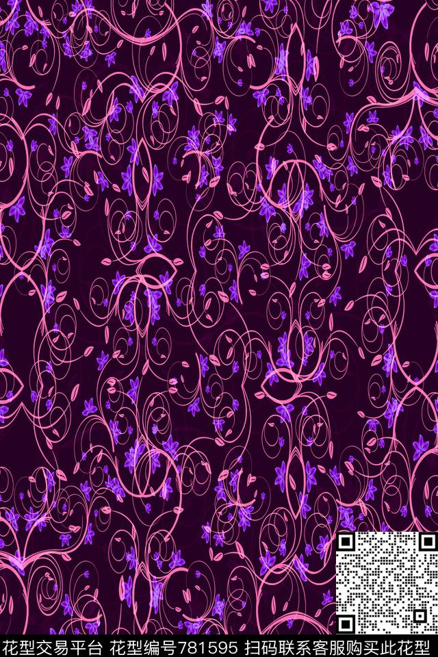 条纹波浪条纹曲线传统印花华亿平台下载（图片编号: 781595） - 瓦栏（Walan）