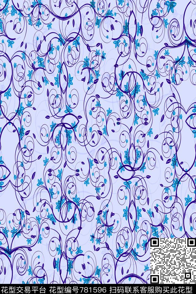 条纹波浪条纹曲线传统印花华亿平台下载（图片编号: 781596） - 瓦栏（Walan）