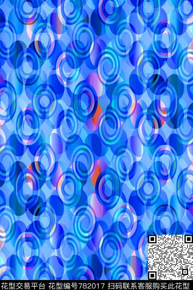 马赛克波点圆圈传统印花华亿平台下载（图片编号: 782017） - 瓦栏（Walan）