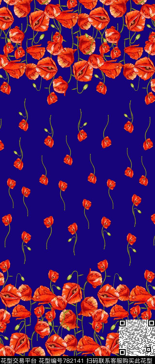 时尚华亿平台花朵花卉传统印花华亿平台下载（图片编号: 782141） - 瓦栏（Walan）