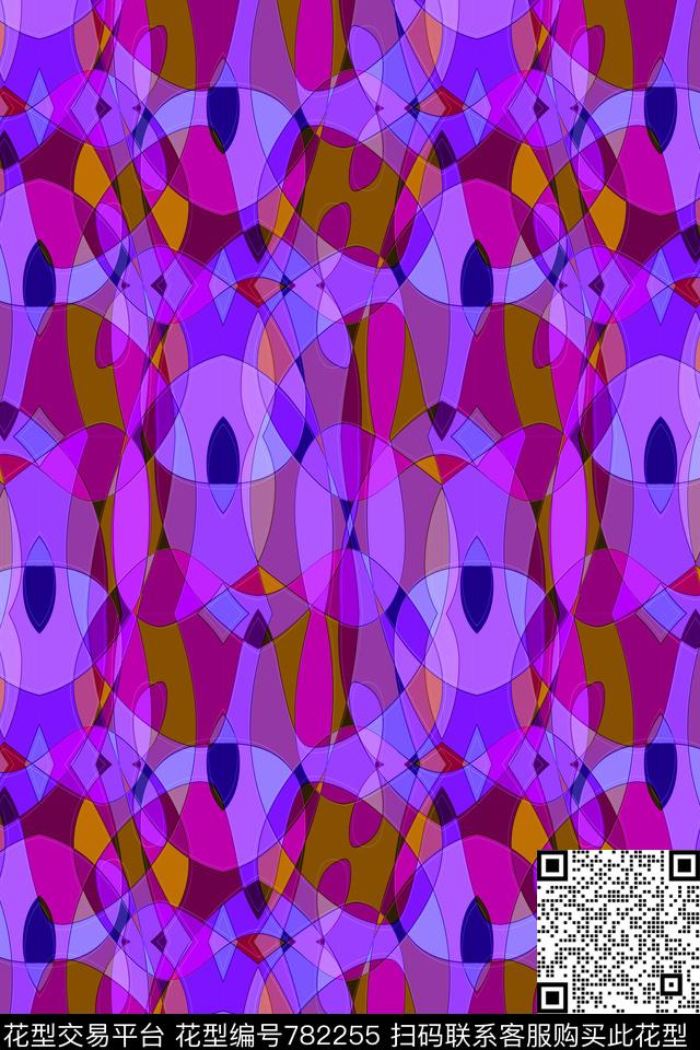 曲线条纹条子传统印花华亿平台下载（图片编号: 782255） - 瓦栏（Walan）