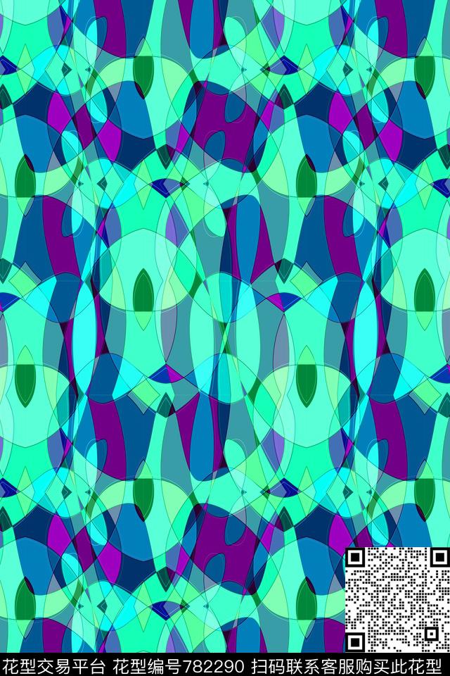 曲线条纹条子传统印花华亿平台下载（图片编号: 782290） - 瓦栏（Walan）