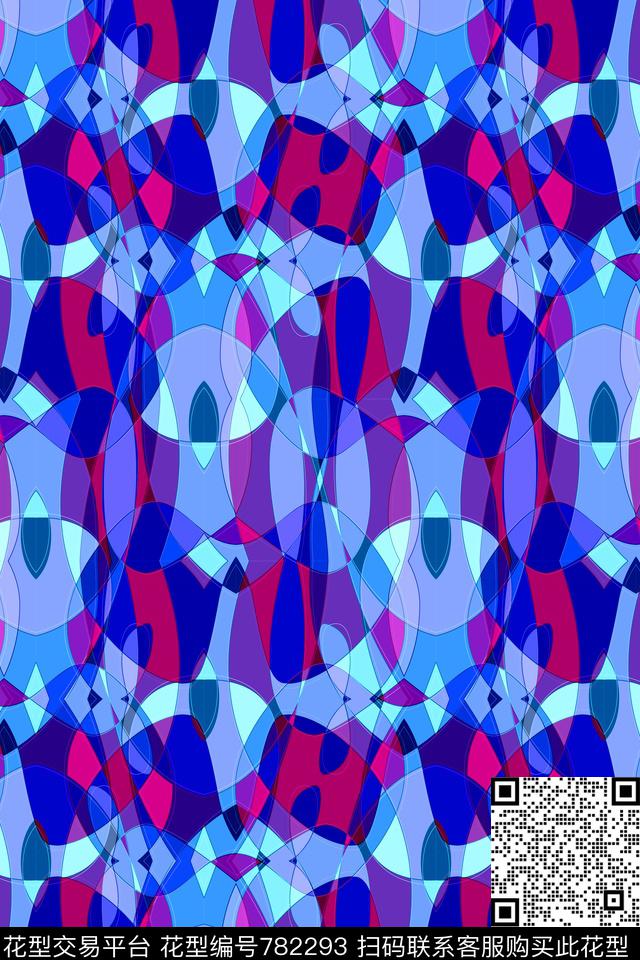 曲线条纹条子传统印花华亿平台下载（图片编号: 782293） - 瓦栏（Walan）