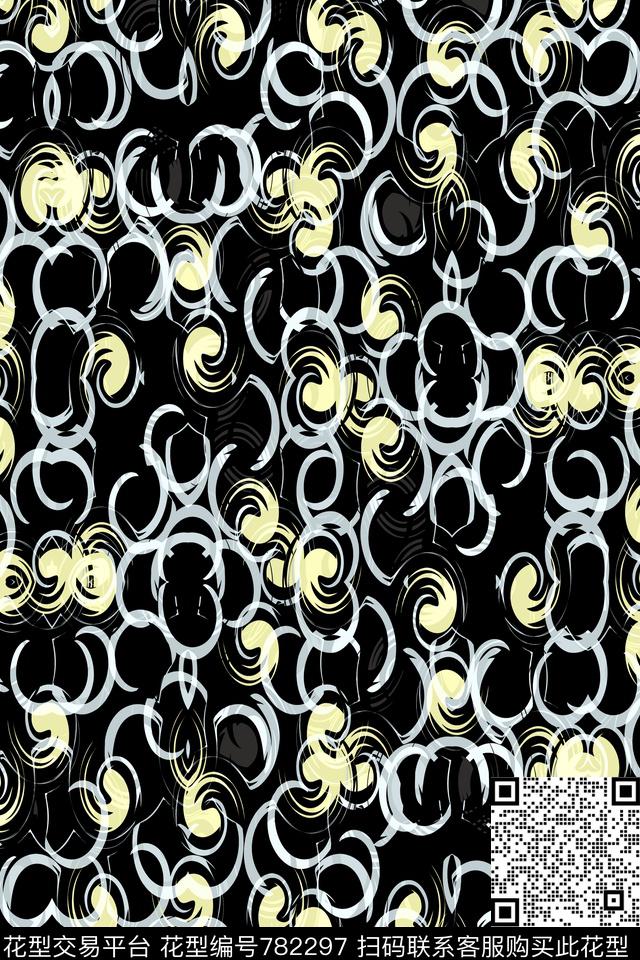 曲线细条纹波浪条纹传统印花华亿平台下载（图片编号: 782297） - 瓦栏（Walan）