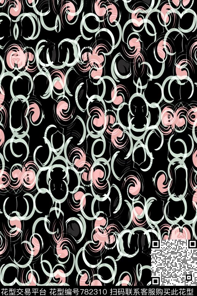 曲线细条纹波浪条纹传统印花华亿平台下载（图片编号: 782310） - 瓦栏（Walan）