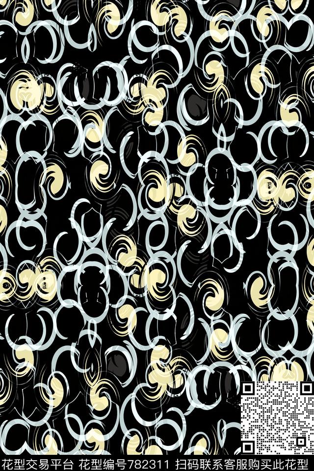 曲线细条纹波浪条纹传统印花华亿平台下载（图片编号: 782311） - 瓦栏（Walan）