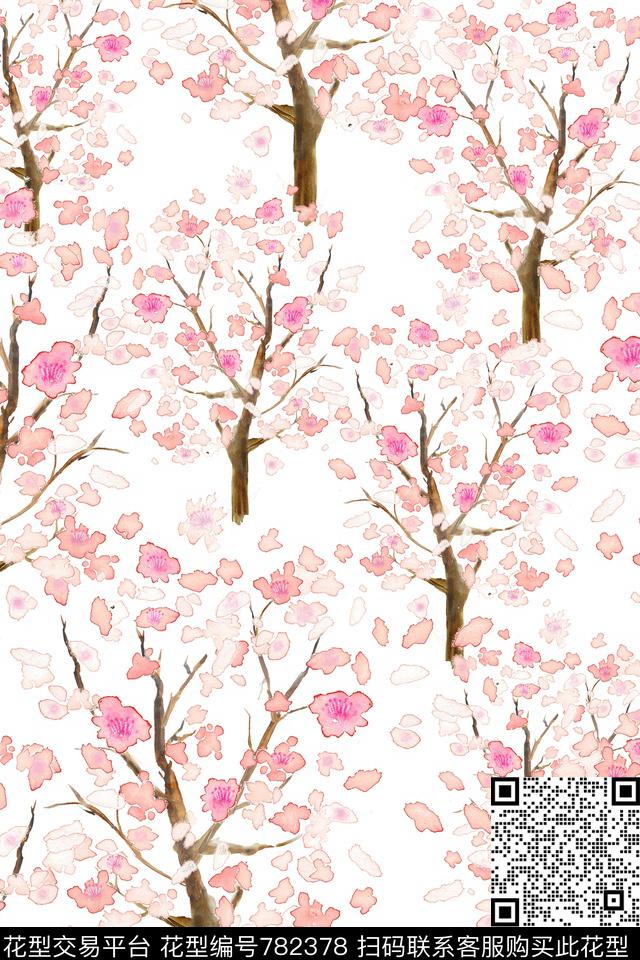 小碎花小清新风格水彩手绘数码印花华亿平台下载（图片编号: 782378） - 瓦栏（Walan）