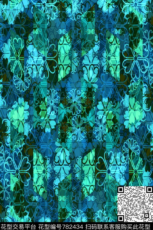 波浪条纹细条纹条纹数码印花华亿平台下载（图片编号: 782434） - 瓦栏（Walan）