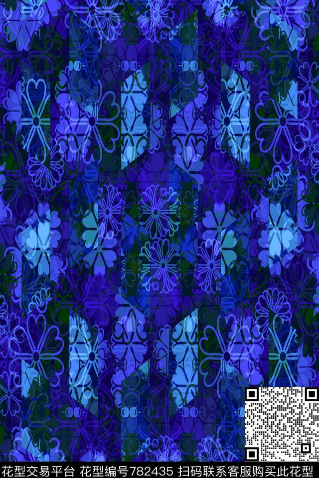 波浪条纹细条纹条纹数码印花华亿平台下载（图片编号: 782435） - 瓦栏（Walan）