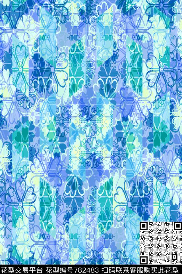 波浪条纹细条纹条纹数码印花华亿平台下载（图片编号: 782483） - 瓦栏（Walan）