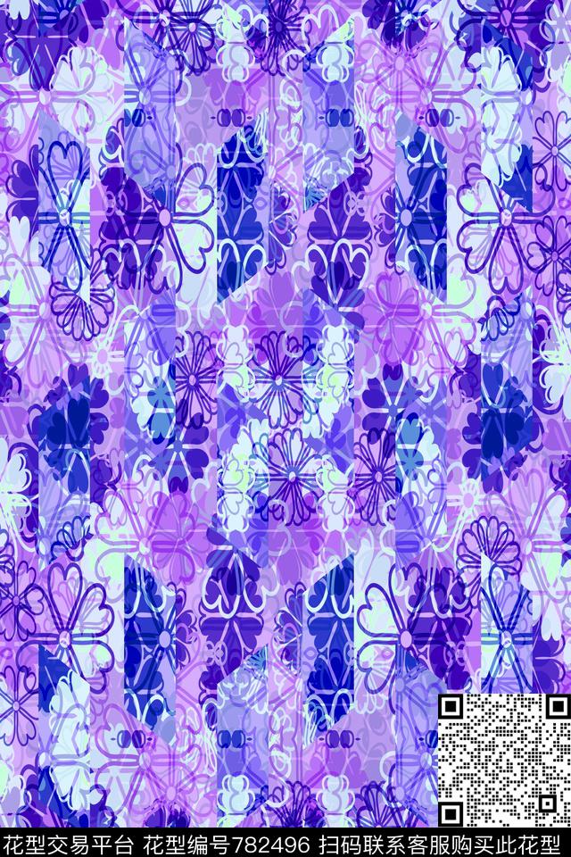 波浪条纹细条纹条纹数码印花华亿平台下载（图片编号: 782496） - 瓦栏（Walan）