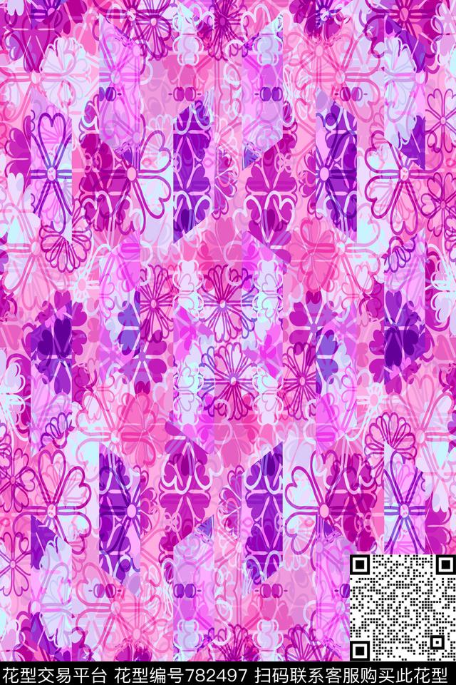 波浪条纹细条纹条纹数码印花华亿平台下载（图片编号: 782497） - 瓦栏（Walan）