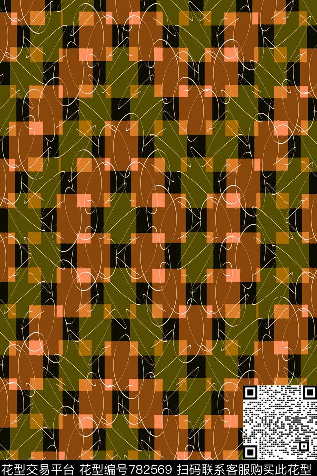 不规则几何马赛克千鸟格传统印花华亿平台下载（图片编号: 782569） - 瓦栏（Walan）