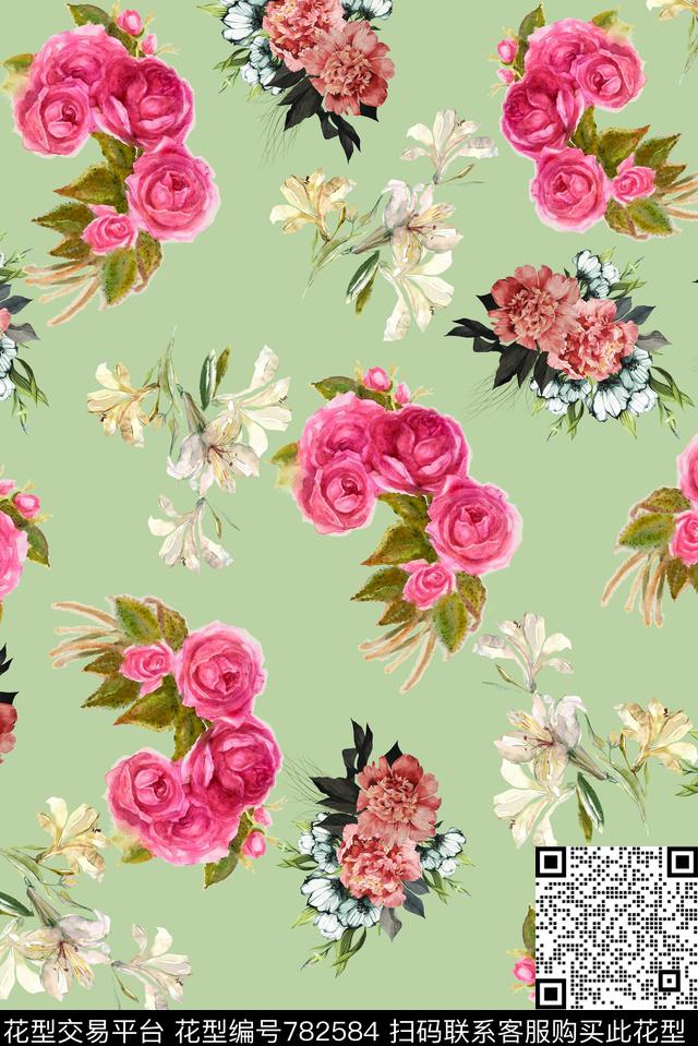 花朵花卉桃花数码印花华亿平台下载（图片编号: 782584） - 瓦栏（Walan）