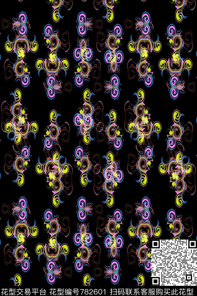 圆点不规则几何几何传统印花华亿平台下载（图片编号: 782601） - 瓦栏（Walan）