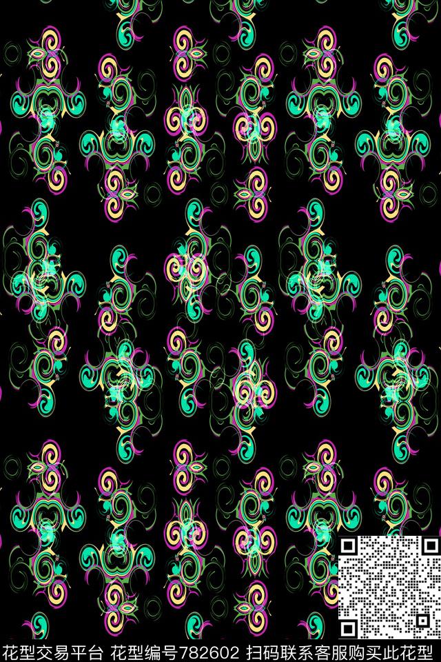 圆点不规则几何几何传统印花华亿平台下载（图片编号: 782602） - 瓦栏（Walan）