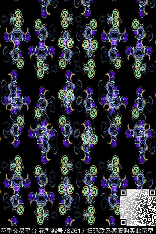 圆点不规则几何几何传统印花华亿平台下载（图片编号: 782617） - 瓦栏（Walan）