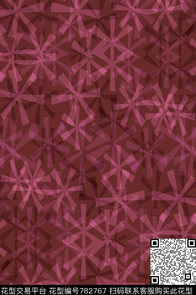 菱形五角星不规则几何传统印花华亿平台下载（图片编号: 782767） - 瓦栏（Walan）