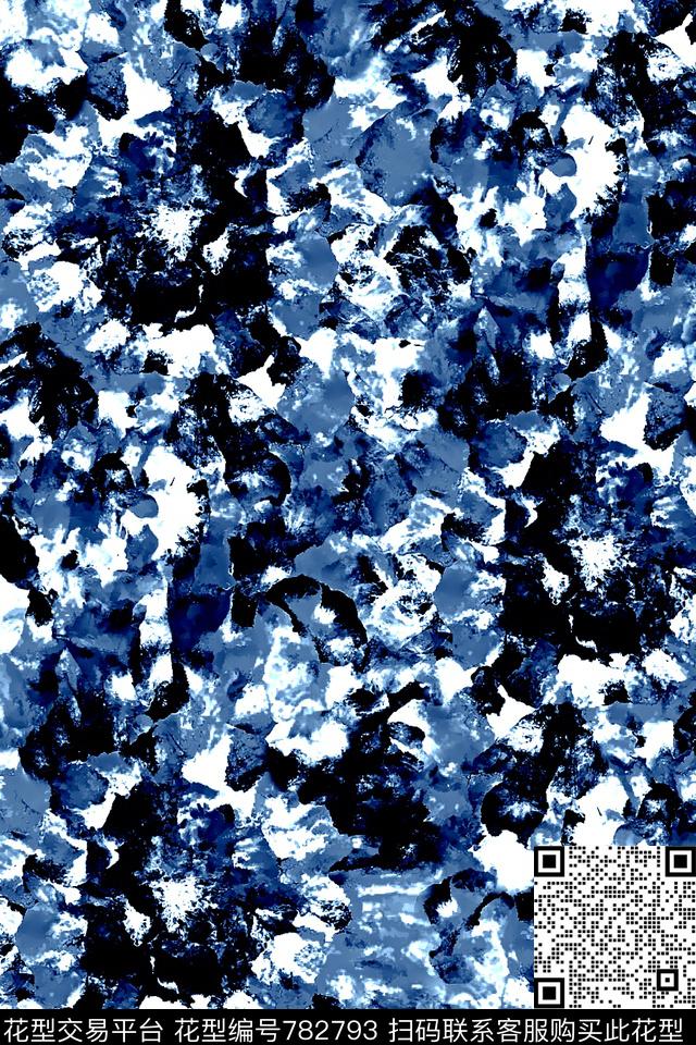 扎染风格抽象纹理男装夹克华亿平台数码印花华亿平台下载（图片编号: 782793） - 瓦栏（Walan）