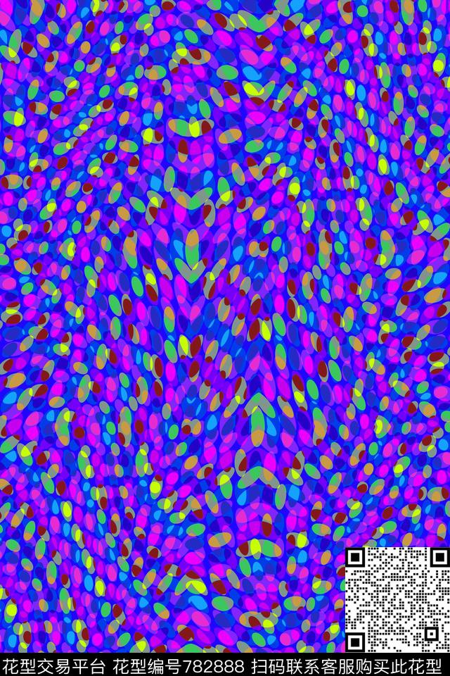 圆点波点圆形传统印花华亿平台下载（图片编号: 782888） - 瓦栏（Walan）