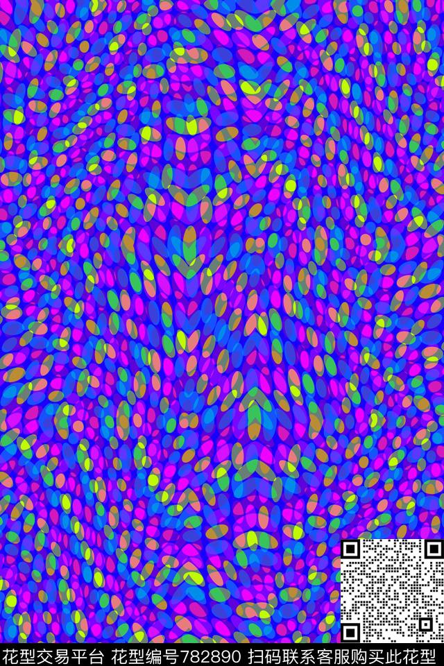 圆点波点圆形传统印花华亿平台下载（图片编号: 782890） - 瓦栏（Walan）