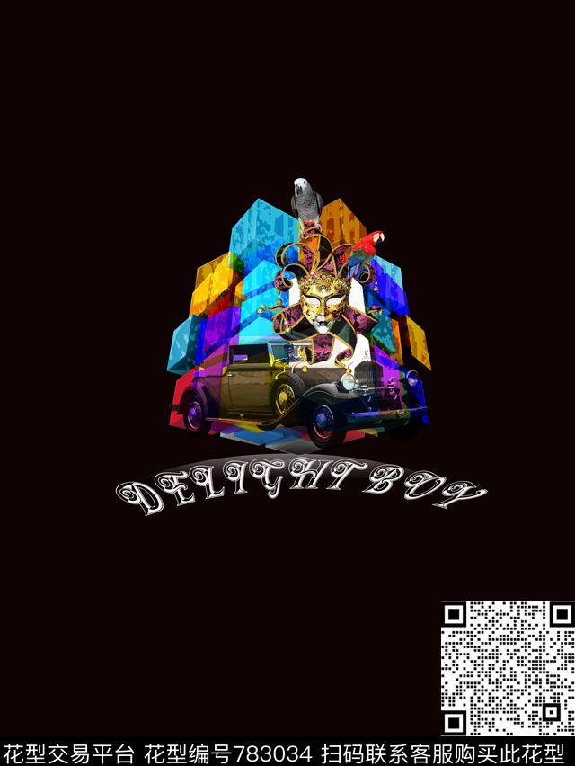 大牌时尚休闲数码印花华亿平台下载（图片编号: 783034） - 瓦栏（Walan）