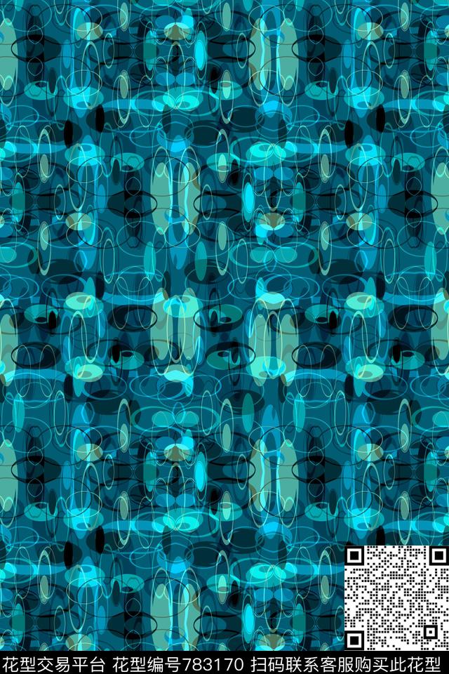 马赛克不规则几何圆形传统印花华亿平台下载（图片编号: 783170） - 瓦栏（Walan）