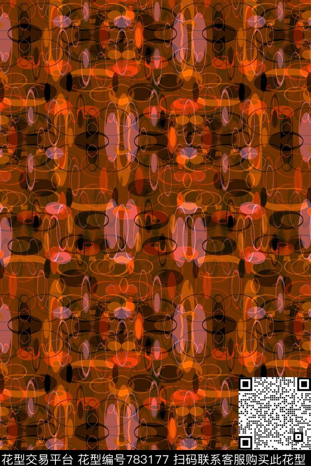 马赛克不规则几何圆形传统印花华亿平台下载（图片编号: 783177） - 瓦栏（Walan）