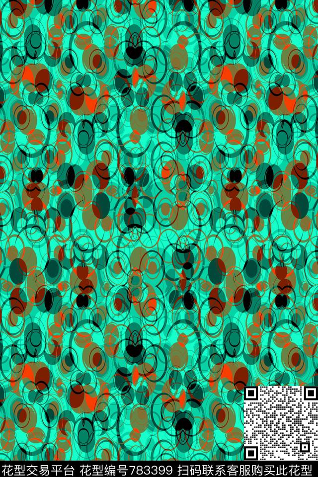 不规则几何圆点波点传统印花华亿平台下载（图片编号: 783399） - 瓦栏（Walan）