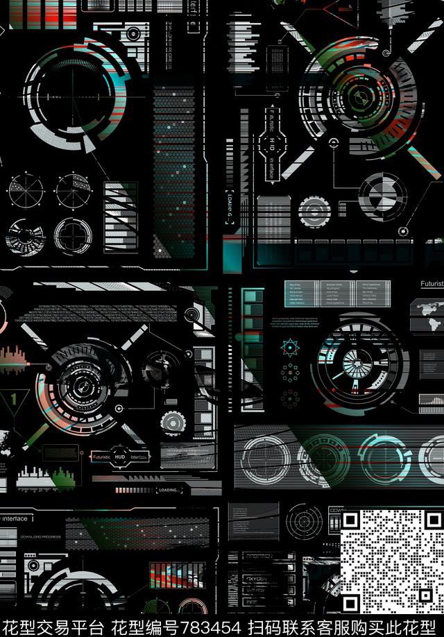 科技电子数据数码印花华亿平台下载（图片编号: 783454） - 瓦栏（Walan）