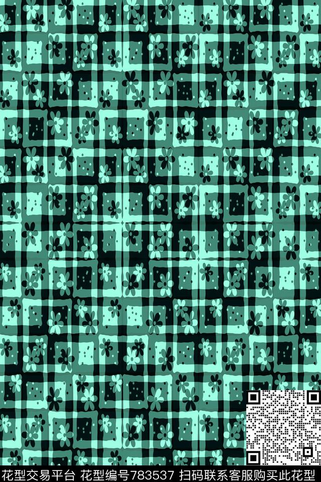 色块小方块马赛克传统印花华亿平台下载（图片编号: 783537） - 瓦栏（Walan）