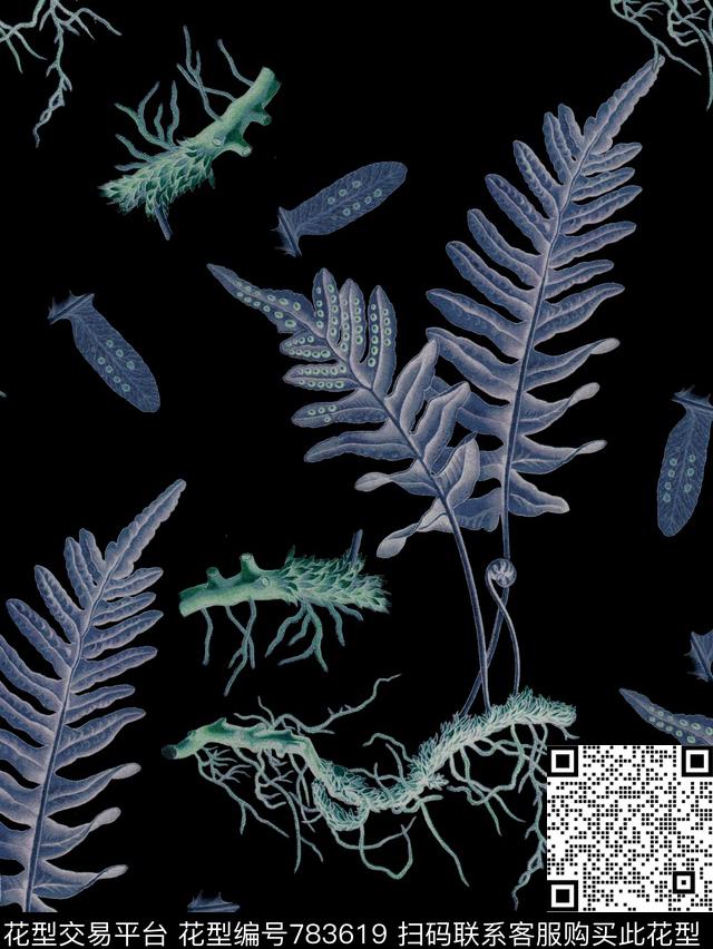 男装华亿平台♥红桃A〖植物花卉〗树叶数码印花华亿平台下载（图片编号: 783619） - 瓦栏（Walan）