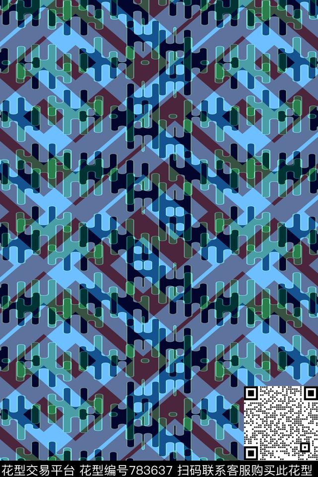 条子曲线波浪条纹传统印花华亿平台下载（图片编号: 783637） - 瓦栏（Walan）