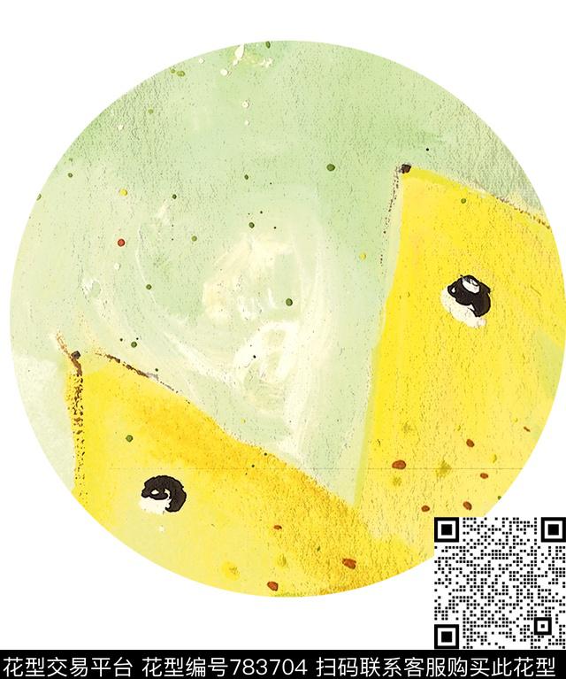 漫画独特线条数码印花华亿平台下载（图片编号: 783704） - 瓦栏（Walan）