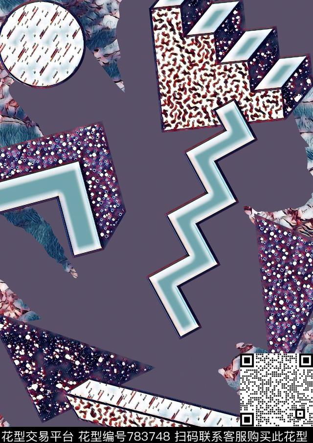 圆形多边形阶梯数码印花华亿平台下载（图片编号: 783748） - 瓦栏（Walan）