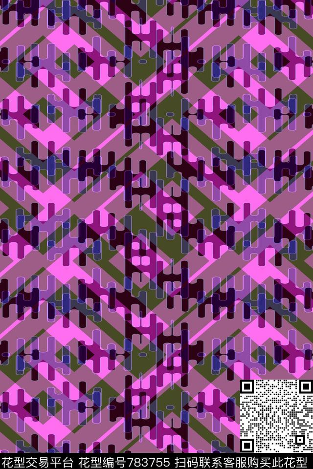 条子曲线波浪条纹传统印花华亿平台下载（图片编号: 783755） - 瓦栏（Walan）