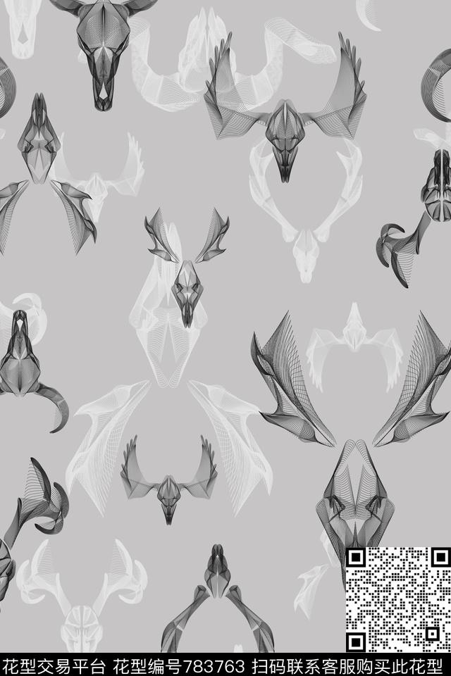 民族几何线性数码印花华亿平台下载（图片编号: 783763） - 瓦栏（Walan）