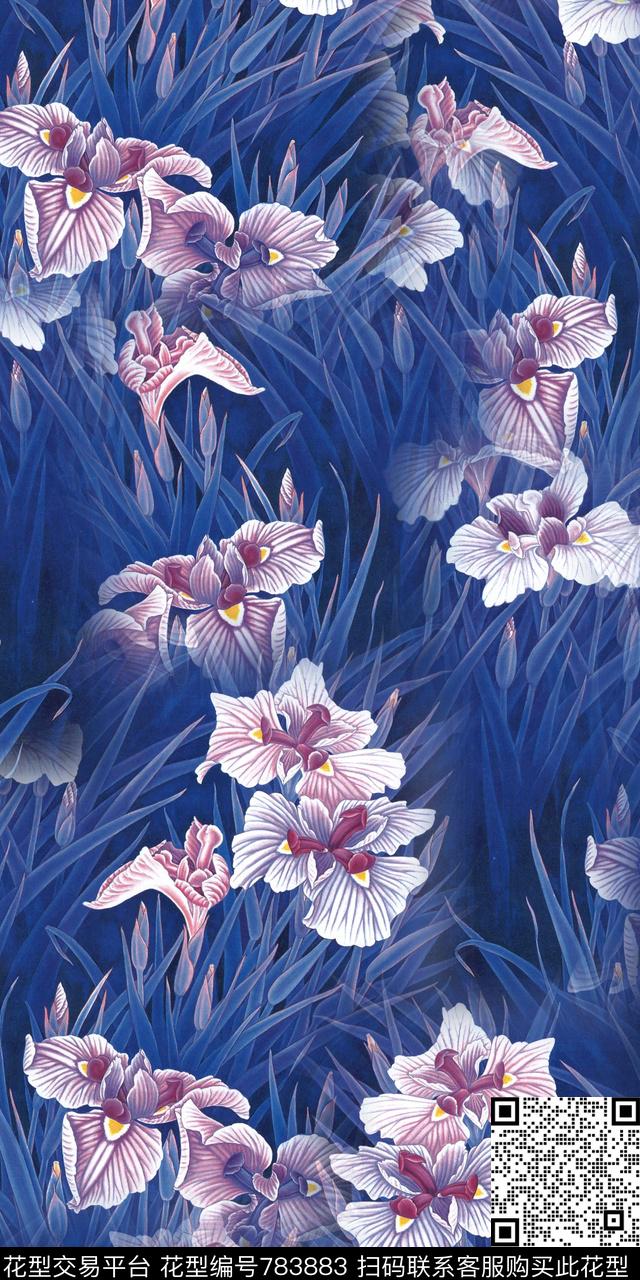 花卉乱花满版花数码印花华亿平台下载（图片编号: 783883） - 瓦栏（Walan）
