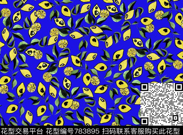 柠檬水果趣味数码印花华亿平台下载（图片编号: 783895） - 瓦栏（Walan）