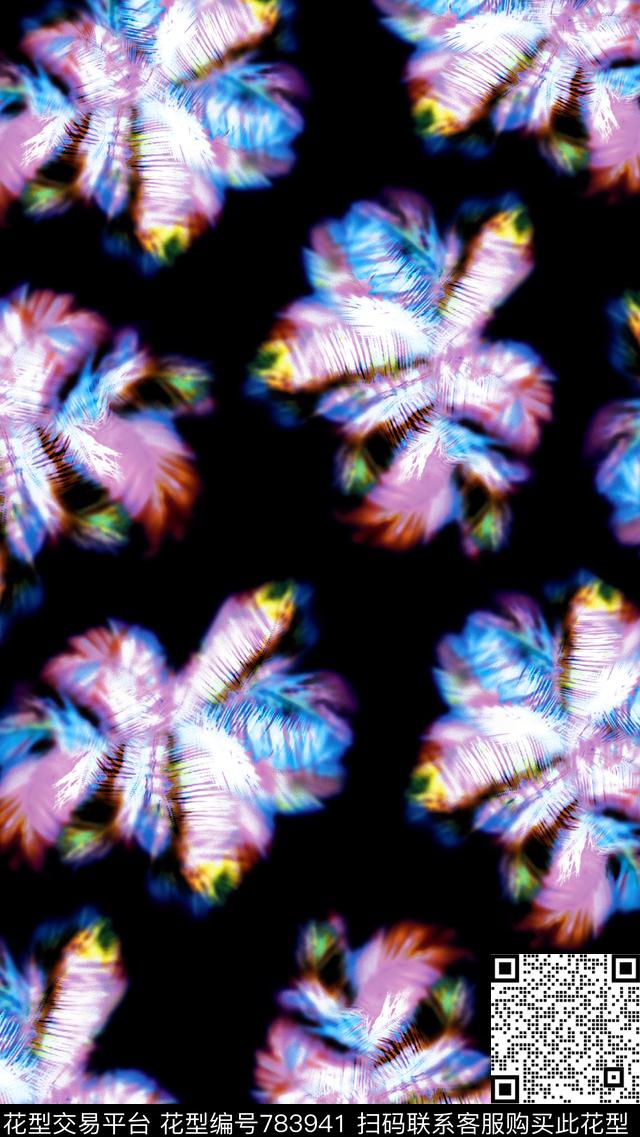 乱花大花花卉数码印花华亿平台下载（图片编号: 783941） - 瓦栏（Walan）