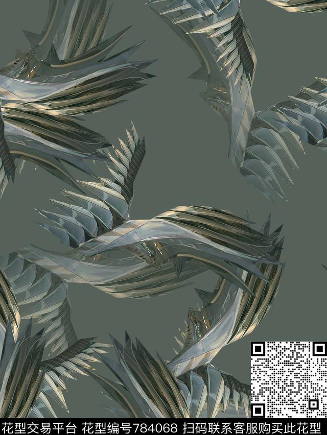 抽象复古男装华亿平台数码印花华亿平台下载（图片编号: 784068） - 瓦栏（Walan）