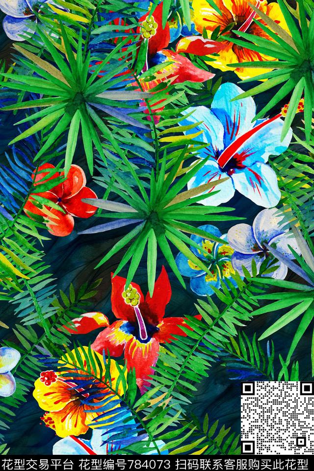 tropicalsummerrainforest数码印花华亿平台下载（图片编号: 784073） - 瓦栏（Walan）