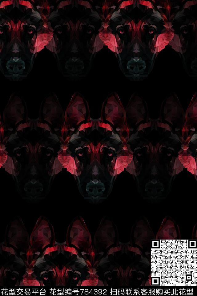 动物狗黑暗数码印花华亿平台下载（图片编号: 784392） - 瓦栏（Walan）